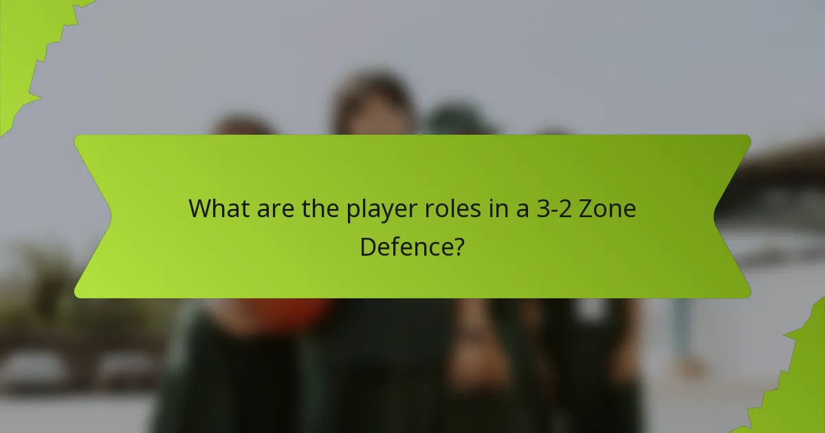What are the player roles in a 3-2 Zone Defence?